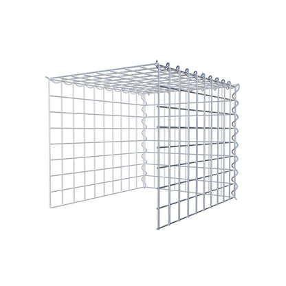 Gabbione aggiuntivo tipo 4 50 cm x 40 cm x 40 cm (L x H x P), dimensione maglia 5 cm x 5 cm, a spirale