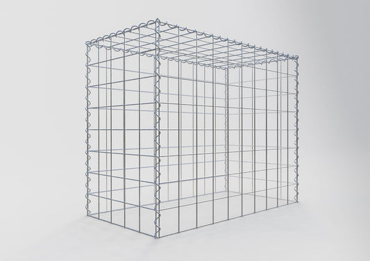 Gabion rapporté type 3 100 cm x 80 cm x 50 cm (L x H x P), mailles 10 cm x 10 cm, spirale