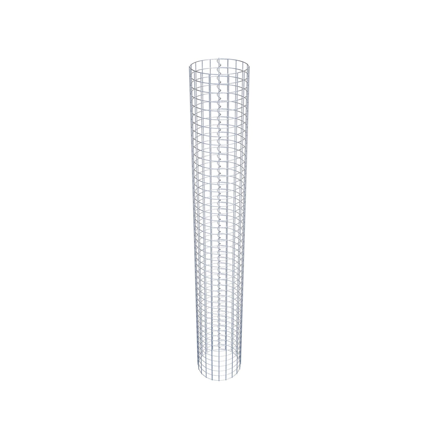 Coluna de gabião redonda 32 cm de diâmetro, 230 cm de altura, malhagem 5 cm x 5 cm
