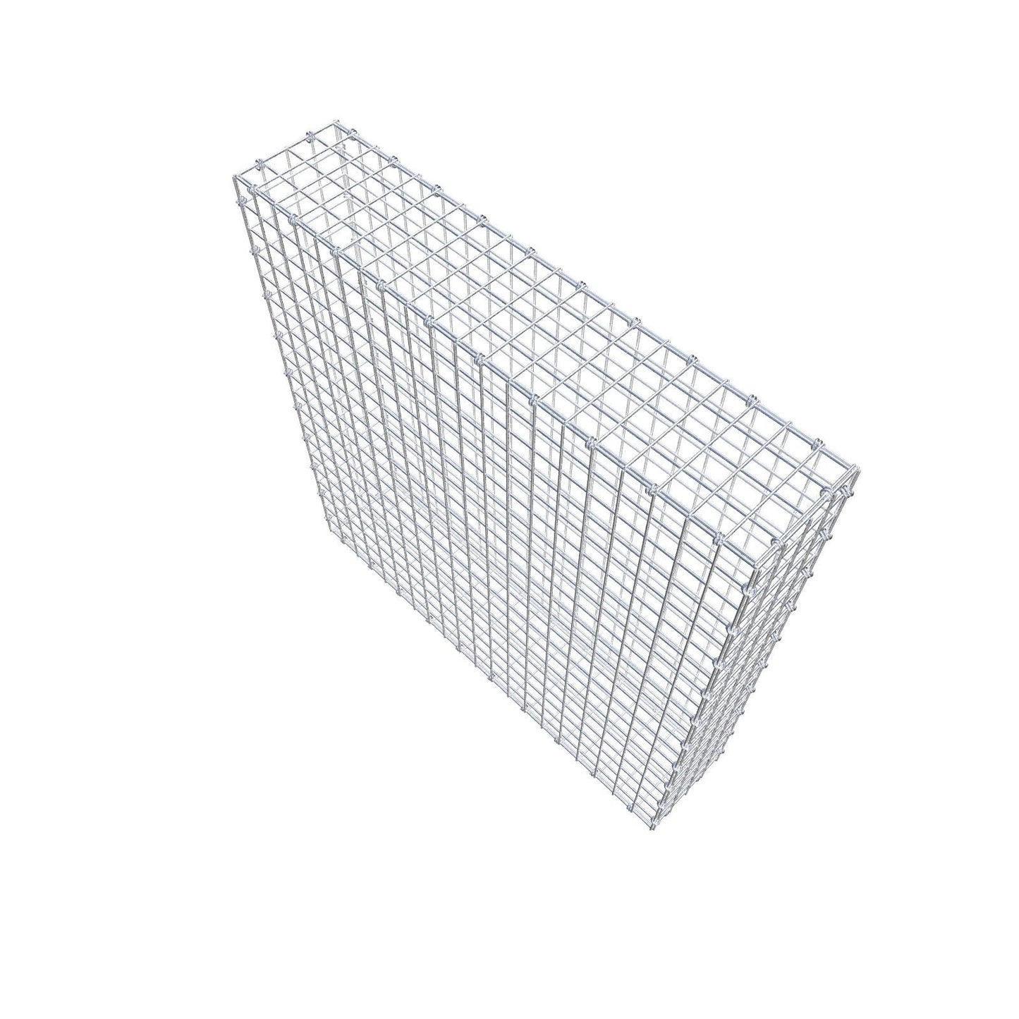 Gabbione 100 cm x 100 cm x 20 cm (L x H x P), maglia 5 x 5 cm, anello a spirale