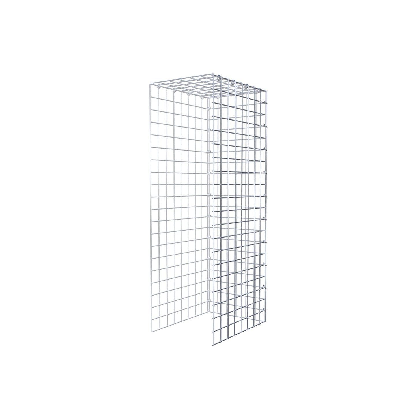 Gavión complementario de tipo 4 100 cm x 40 cm x 30 cm (largo x alto x fondo), malla 5 cm x 5 cm, anillo en C