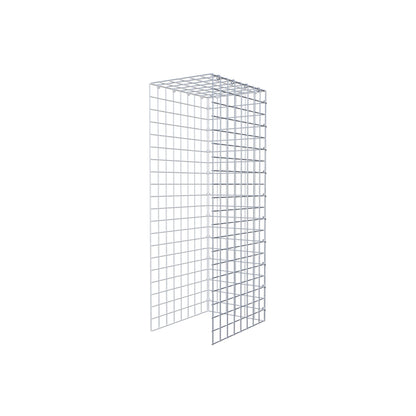 Gavión complementario de tipo 4 100 cm x 40 cm x 30 cm (largo x alto x fondo), malla 5 cm x 5 cm, anillo en C