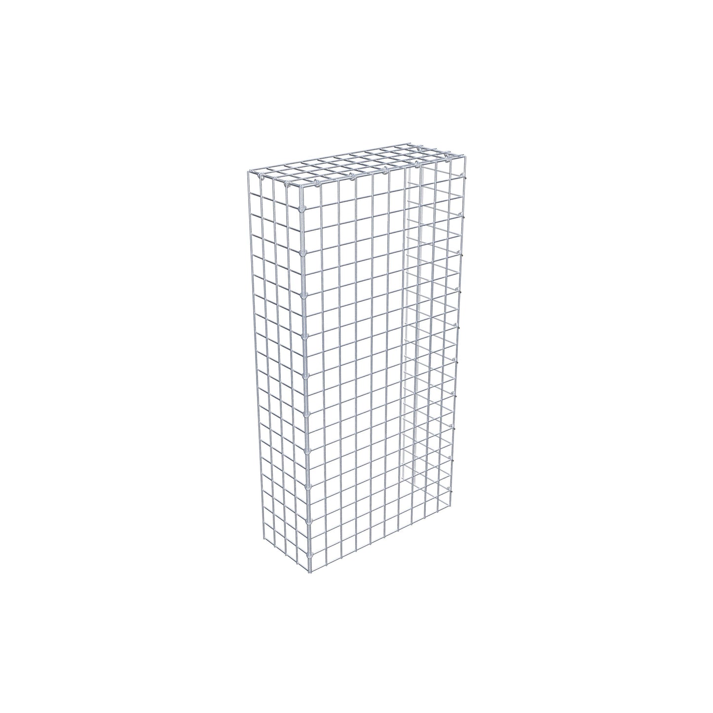 Type 4 oplegkorf 100 cm x 20 cm x 50 cm (L x H x D), maaswijdte 5 cm x 5 cm, C-ring