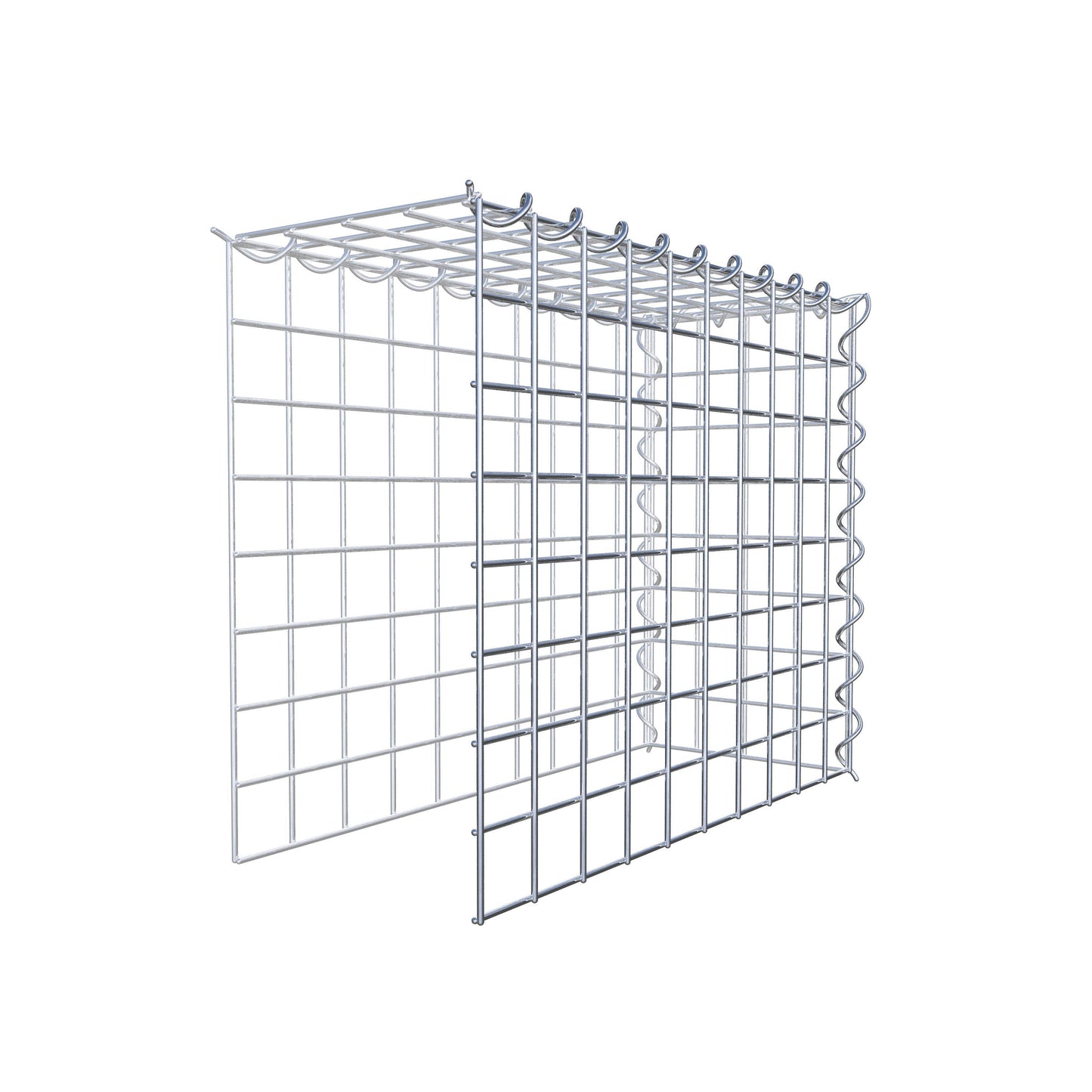 Add-on schanskorf type 4 50 cm x 40 cm x 20 cm (L x H x D), maaswijdte 5 cm x 5 cm, spiraalvormig