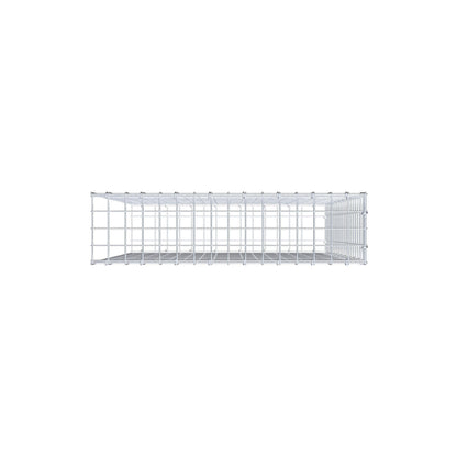 Gavión complementario de tipo 2 100 cm x 80 cm x 20 cm (largo x alto x fondo), malla 5 cm x 5 cm, anillo en C