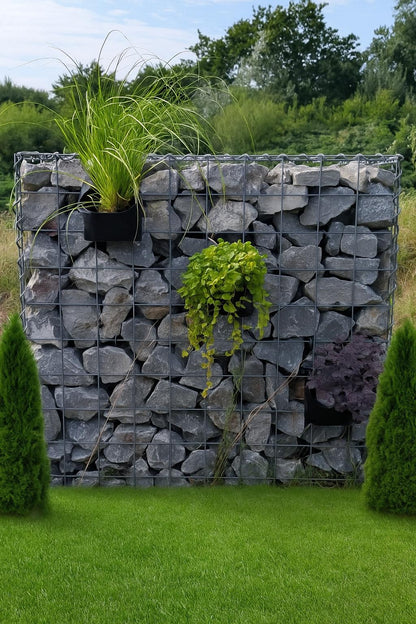 Gabion-hængepotte til blomster og planter 15 cm x 15 cm x 15 cm (L x H x D)