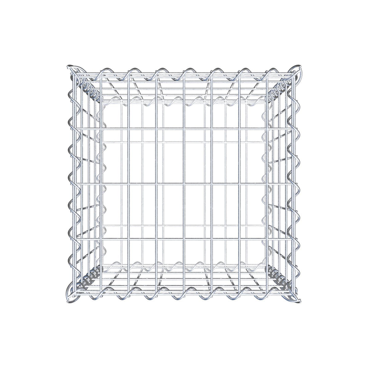 Gabione 40 cm x 40 cm x 40 cm (L x H x T), Maschenweite 5 cm x 10 cm, Spirale