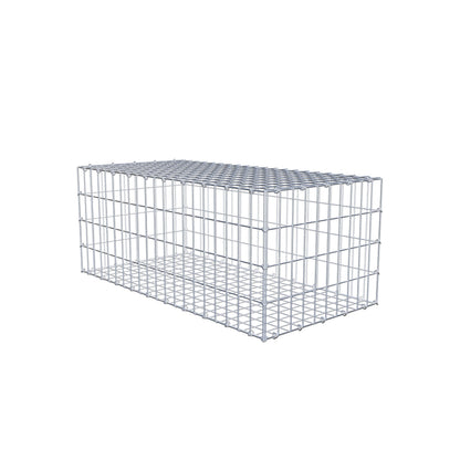 Gavión 100 cm x 40 cm x 50 cm (L x A x P), luz de malla 5 cm x 10 cm, anillo en C
