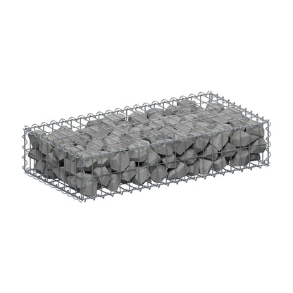 Gabion 100 cm x 20 cm x 50 cm (L x H x P), mailles 5 cm x 10 cm, spirale