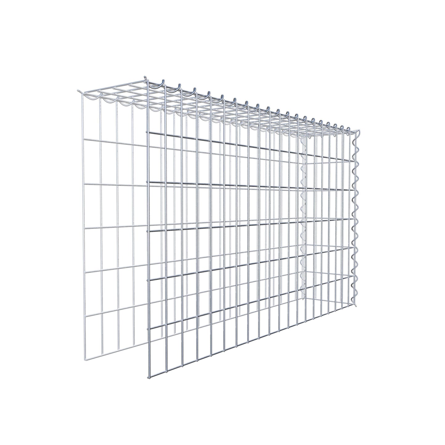 Add-on schanskorf type 4 100 cm x 60 cm x 20 cm (L x H x D), maaswijdte 5 cm x 10 cm, spiraalvormig