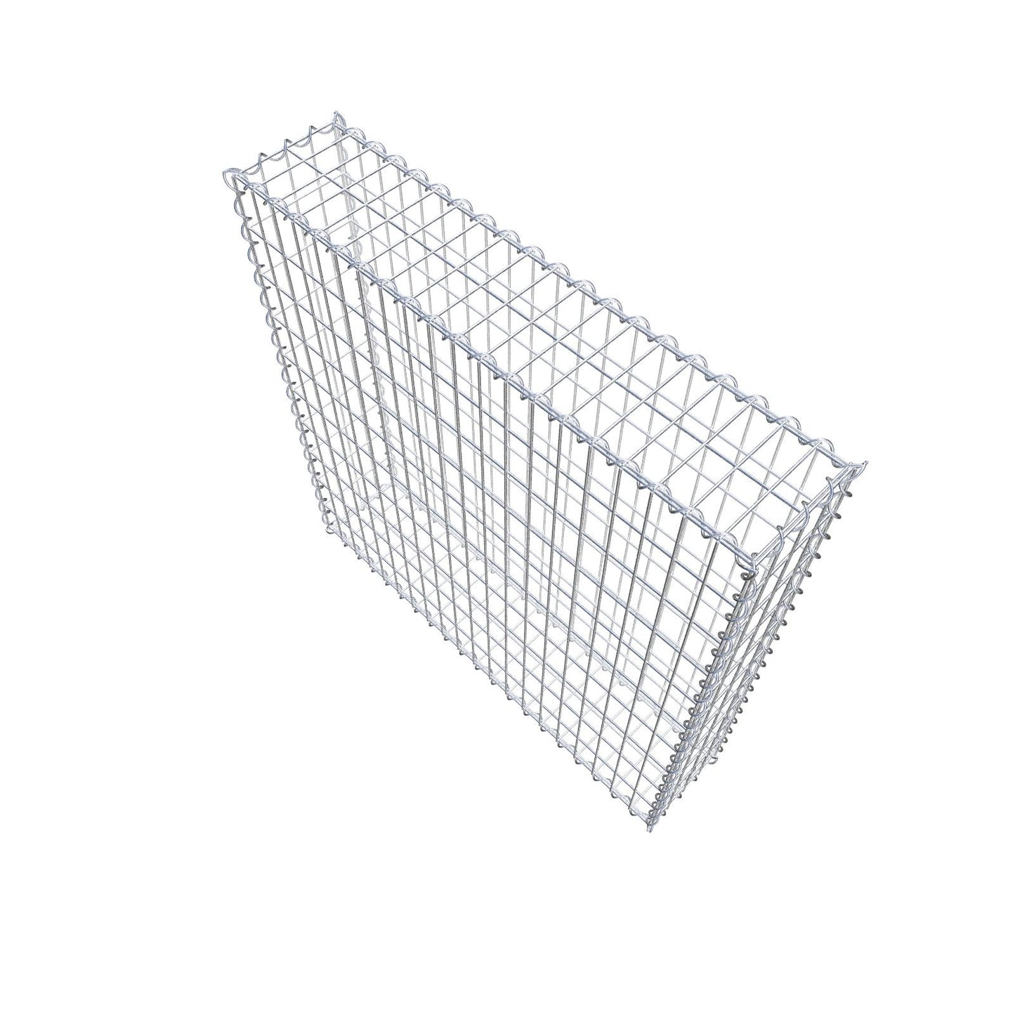 Gabion 100 cm x 100 cm x 20 cm (L x H x D), mesh size 5 cm x 10 cm, spiral