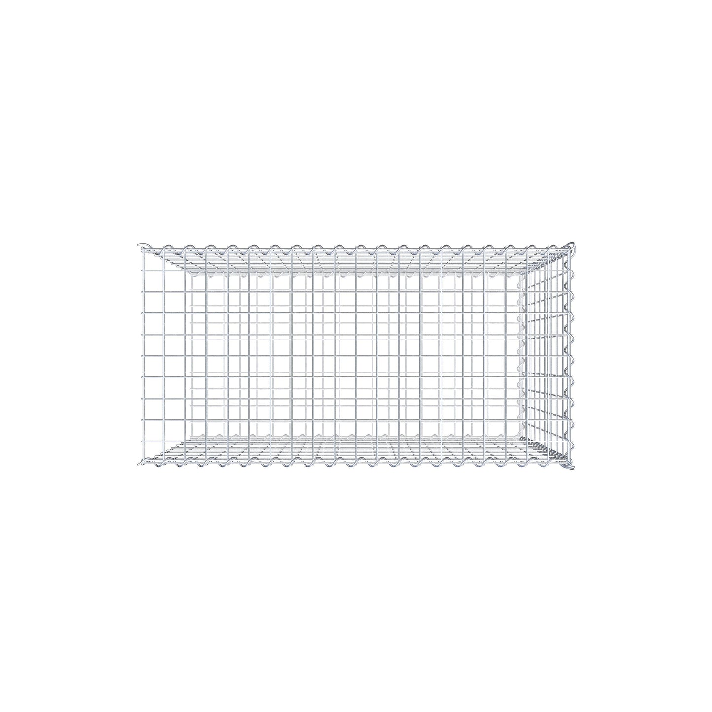 Gavión complementario tipo 2 100 cm x 90 cm x 50 cm (L x A x P), malla 5 cm x 10 cm, espiral
