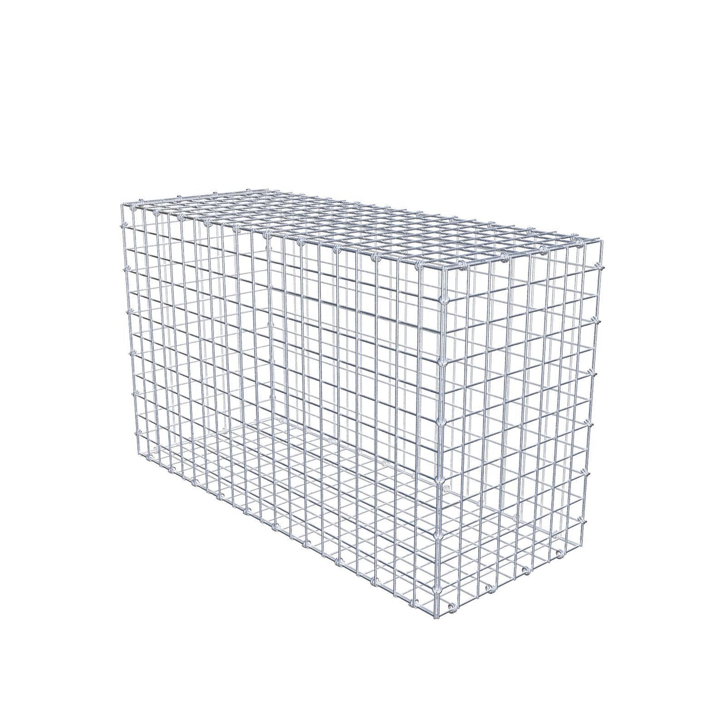 Gabbione 100 cm x 60 cm x 40 cm (L x H x P), maglia 5 x 5 cm, anello a spirale