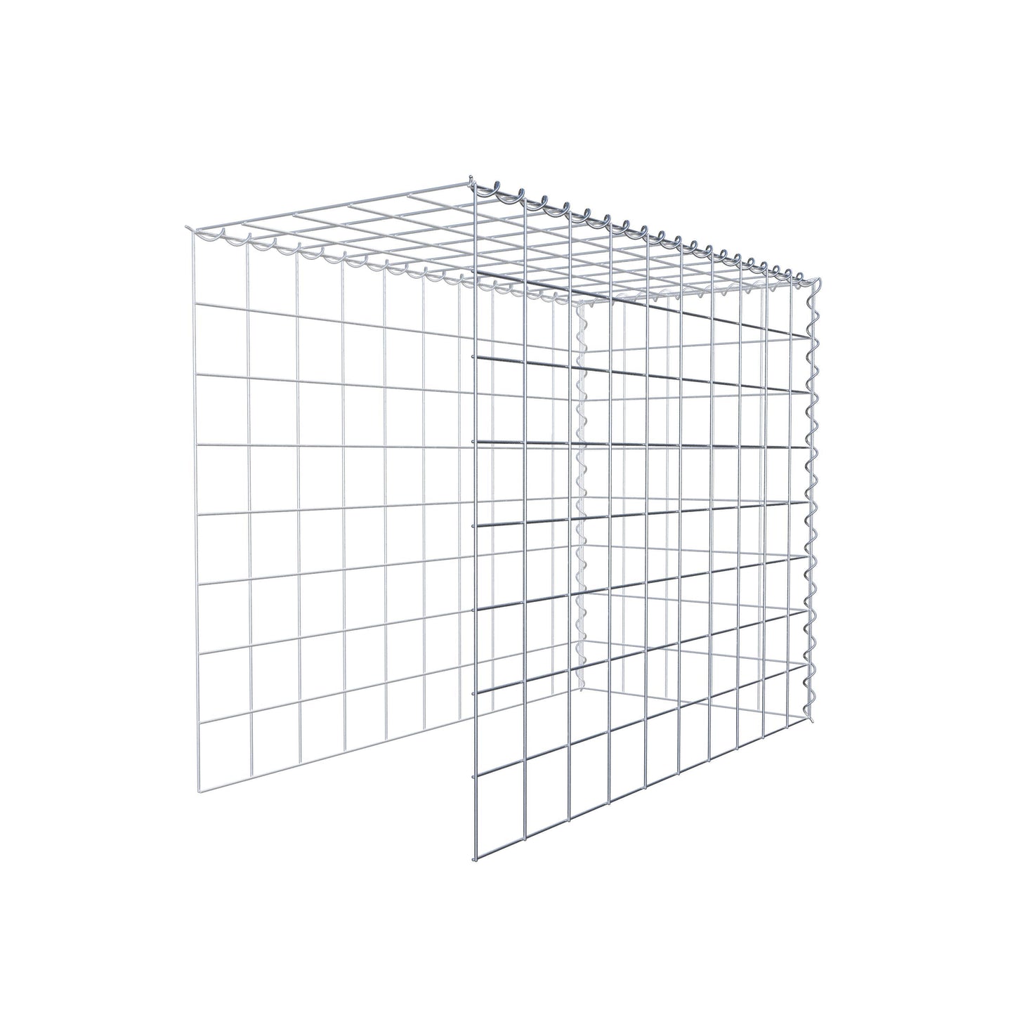 Add-on schanskorf type 4 100 cm x 80 cm x 50 cm (L x H x D), maaswijdte 10 cm x 10 cm, spiraal