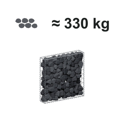 Gabion 100 cm x 100 cm x 20 cm (L x H x D), maskestørrelse 10 cm x 10 cm, spiral