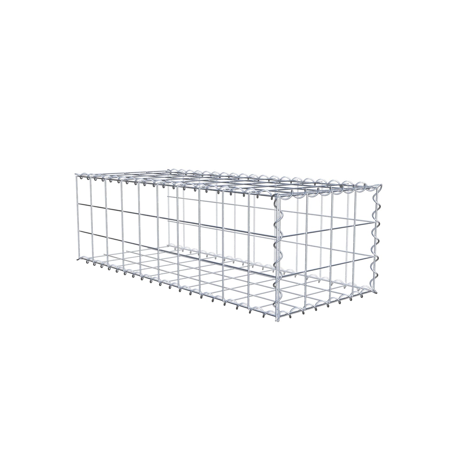 Opvokset gabion type 2 100 cm x 30 cm x 40 cm (L x H x D), maskestørrelse 10 cm x 10 cm, spiral