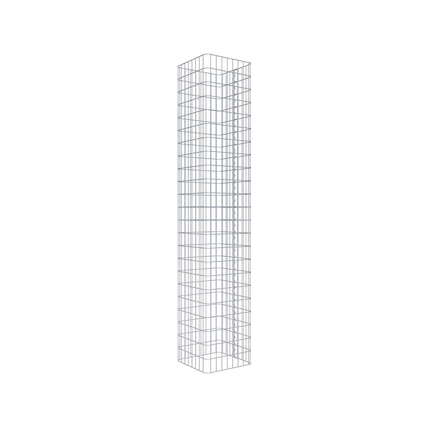Schanskorfkolom hoekig 42 cm x 42 cm, 230 cm hoog, MW 5 cm x 10 cm