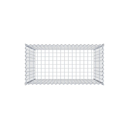 Add-on schanskorf type 3 100 cm x 100 cm x 50 cm (L x H x D), maaswijdte 5 cm x 10 cm, spiraalvormig