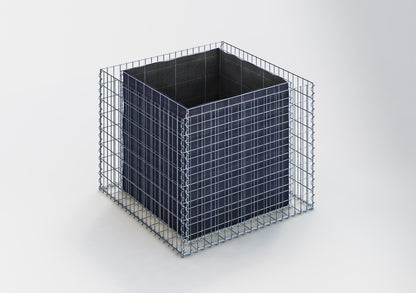 Lecho elevado rectangular 100 cm x 80 cm x 100 cm (largo x alto x fondo), malla 5 x 10 cm, espesor de pared 10 cm