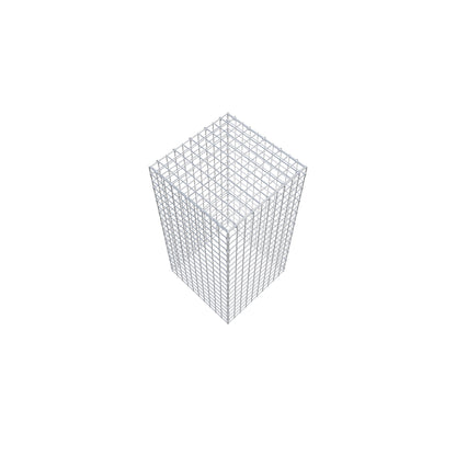 Gavión complementario de tipo 3 100 cm x 50 cm x 50 cm (largo x alto x fondo), malla 5 cm x 5 cm, anillo en C