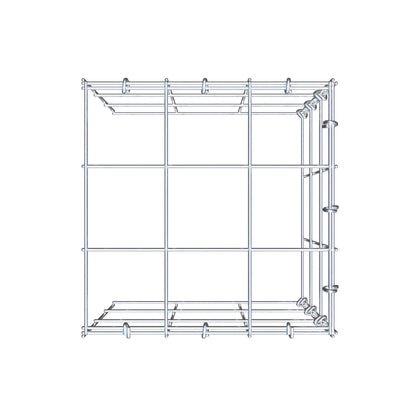 Gavión adicional tipo 4 30 cm x 30 cm x 30 cm (L x A x P), malla 10 cm x 10 cm, anillo en C