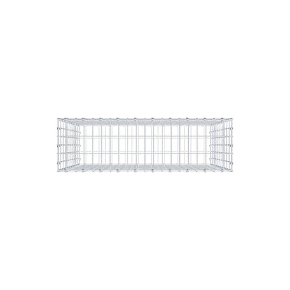 Gabione 100 cm x 100 cm x 30 cm (L x H x T), Maschenweite 5 x 10 cm, Spiralring
