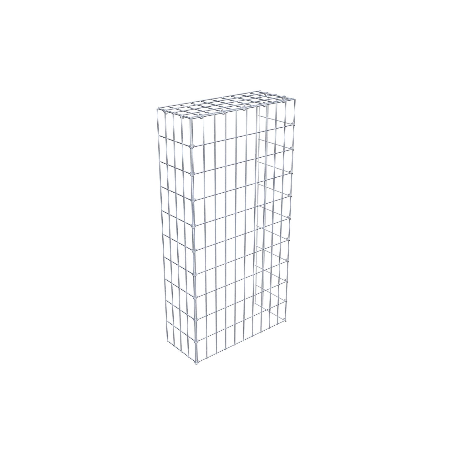 Gabião Tipo 4 100 cm x 20 cm x 50 cm (C x A x P), malhagem 5 cm x 10 cm, anel C