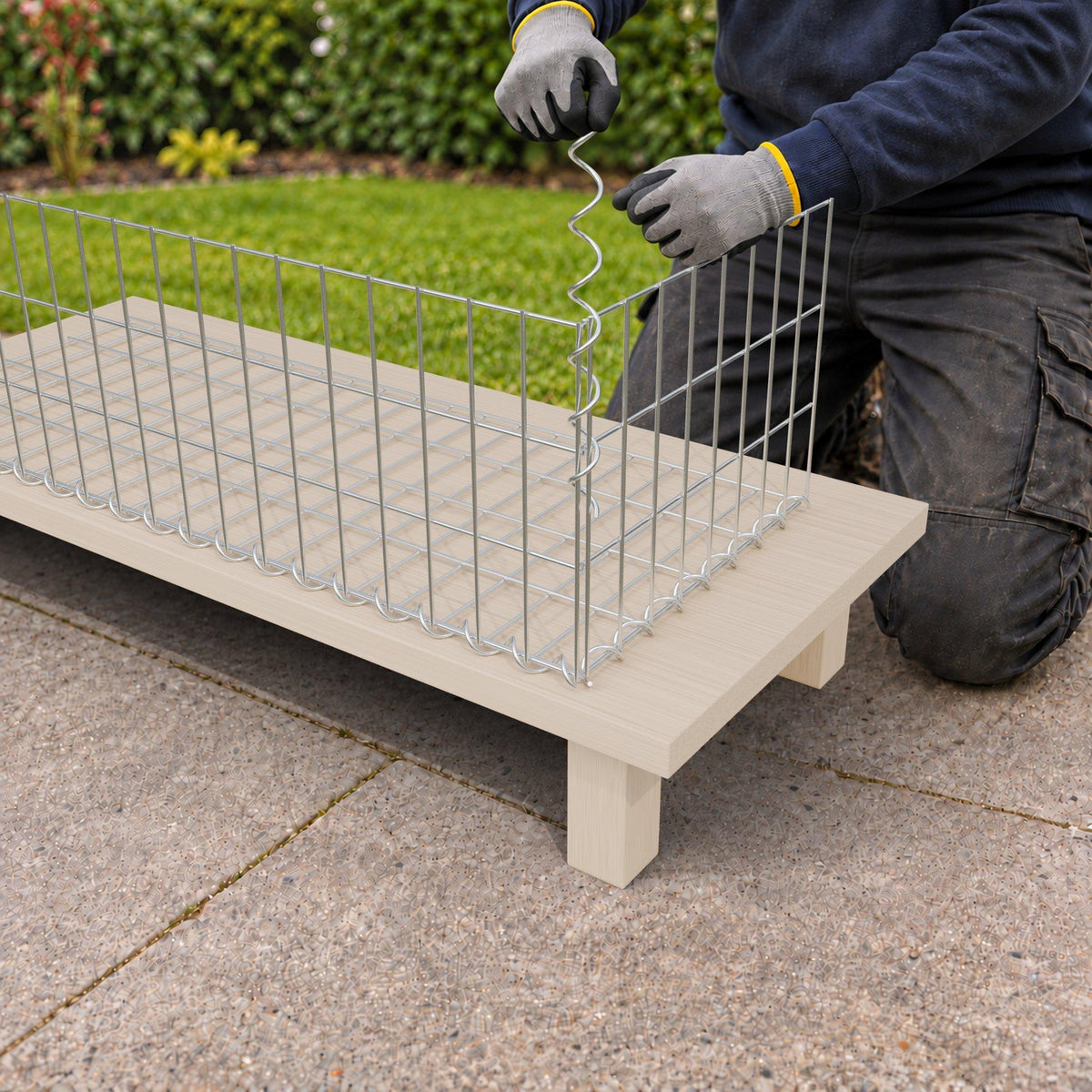 Gabion 100 cm x 30 cm x 40 cm (L x H x D), maskestørrelse 5 cm x 10 cm, spiral