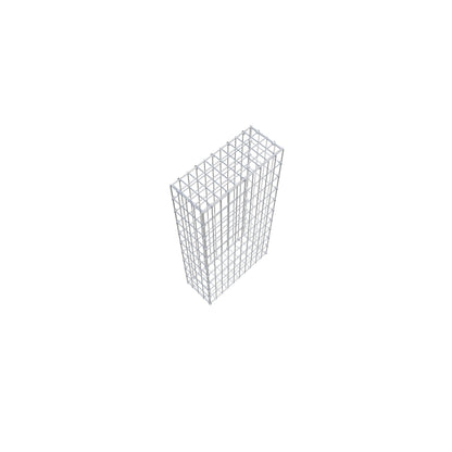 Gavión 100 cm x 20 cm x 50 cm (L x A x P), luz de malla 5 cm x 10 cm, anillo en C