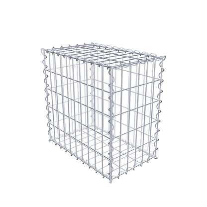 Gabião 50 cm x 50 cm x 30 cm (C x A x P), malhagem 5 cm x 10 cm, espiral