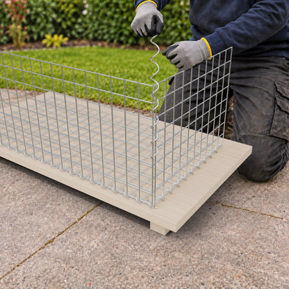 Gabion 100 cm x 40 cm x 50 cm (L x H x D), maskestørrelse 5 cm x 5 cm, spiral