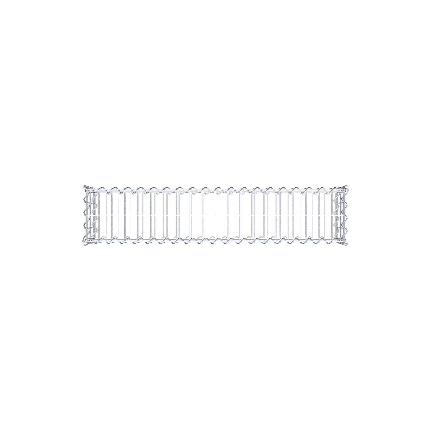 Gabião 100 cm x 20 cm x 20 cm (C x A x P), malhagem 5 cm x 10 cm, espiral