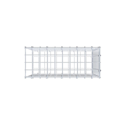Mounted gabion type 2 50 cm x 40 cm x 20 cm (L x H x D), mesh size 5 cm x 5 cm, C-ring
