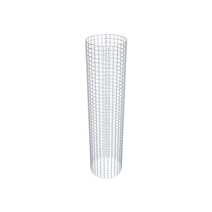 Schanskorfzuil rond 47 cm diameter, 200 cm hoogte, maaswijdte 5 cm x 5 cm
