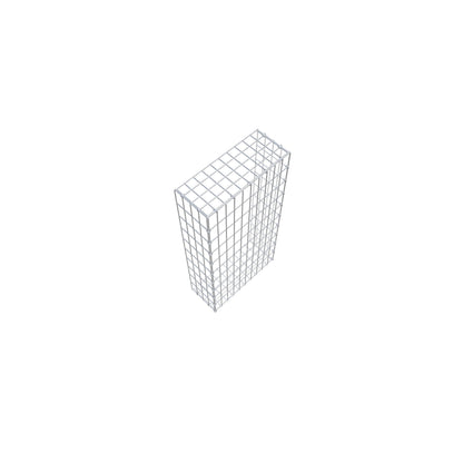 Fourche rapportée type 2 100 cm x 20 cm x 50 cm, mailles 5 cm x 10 cm, anneau en C