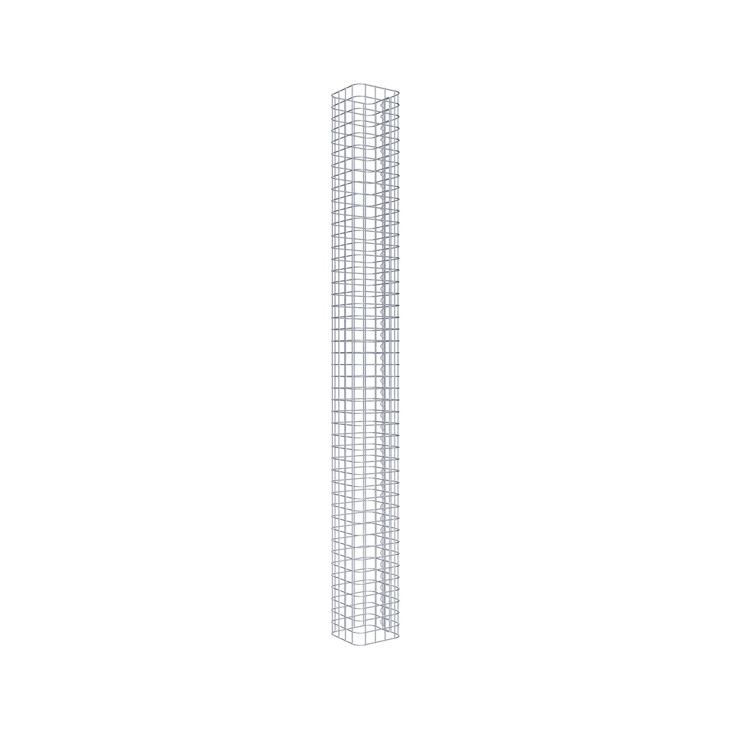 Schanskorfzuil, vierkant 22 cm x 22 cm, 230 cm hoog, MW 5 cm x 5 cm