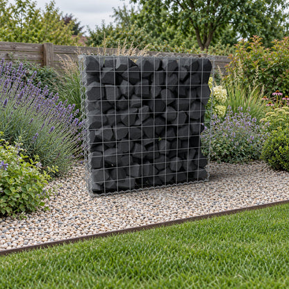 Gabion 100 cm x 100 cm x 20 cm (L x H x D), maskestørrelse 10 cm x 10 cm, spiral