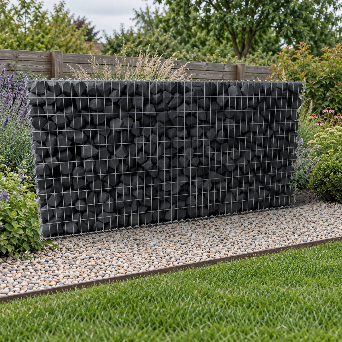 Gabion 200 cm x 100 cm x 30 cm (L x H x P), mailles 5 cm x 10 cm, spirale