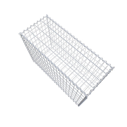 Gavión 100 cm x 70 cm x 40 cm (L x A x P), luz de malla 5 cm x 10 cm, en espiral