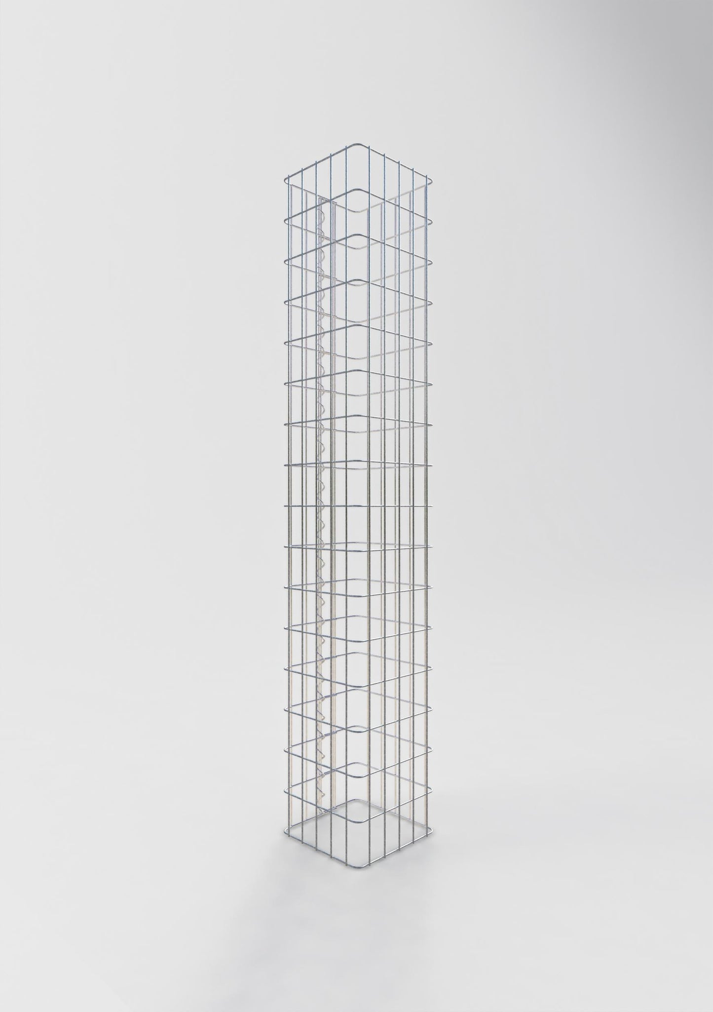 Colonna di gabbioni angolare 27 cm x 27 cm, altezza 160 cm, MW 5 cm x 10 cm