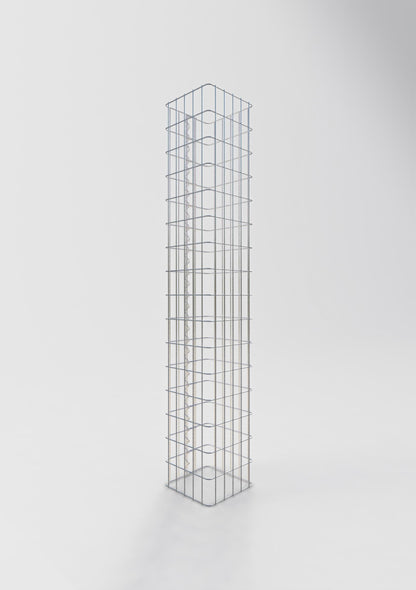 Colonna di gabbioni angolare 27 cm x 27 cm, altezza 160 cm, MW 5 cm x 10 cm
