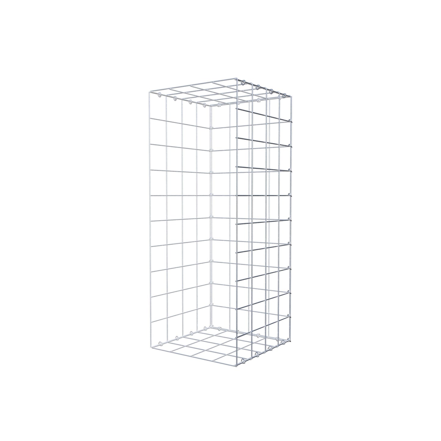 Opzetpaal type 2 100 cm x 40 cm x 40 cm (L x H x D), maaswijdte 10 cm x 10 cm, C-ring
