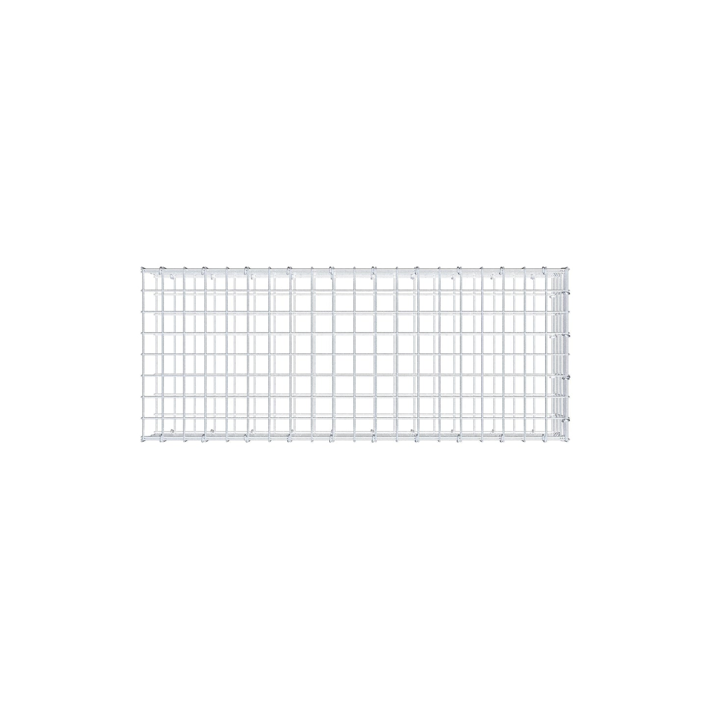 Gavión complementario de tipo 2 100 cm x 20 cm x 40 cm (largo x alto x fondo), malla 5 cm x 5 cm, anillo en C