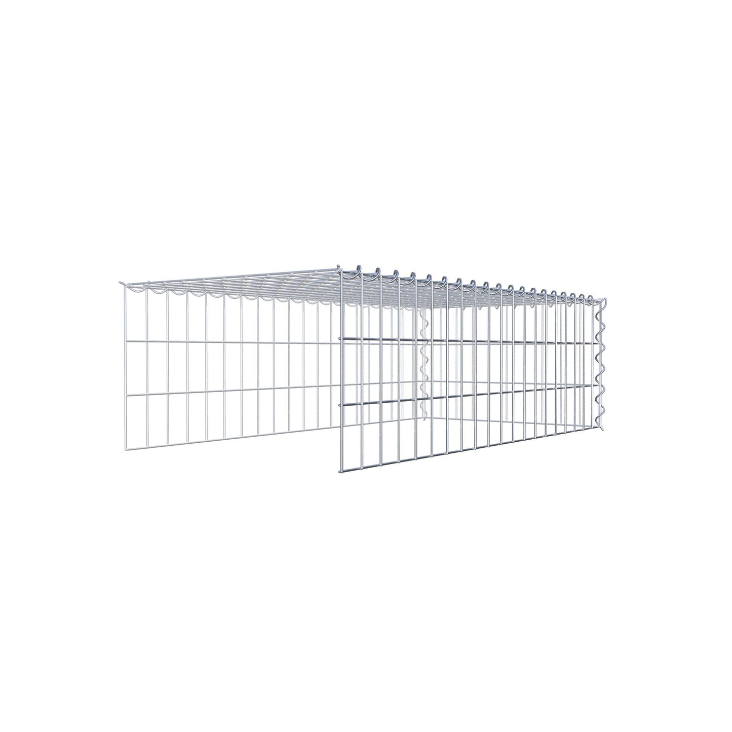 Add-on schanskorf type 4 100 cm x 30 cm x 50 cm (L x H x D), maaswijdte 5 cm x 10 cm, spiraalvormig
