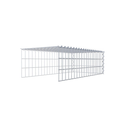 Add-on schanskorf type 4 100 cm x 30 cm x 50 cm (L x H x D), maaswijdte 5 cm x 10 cm, spiraalvormig