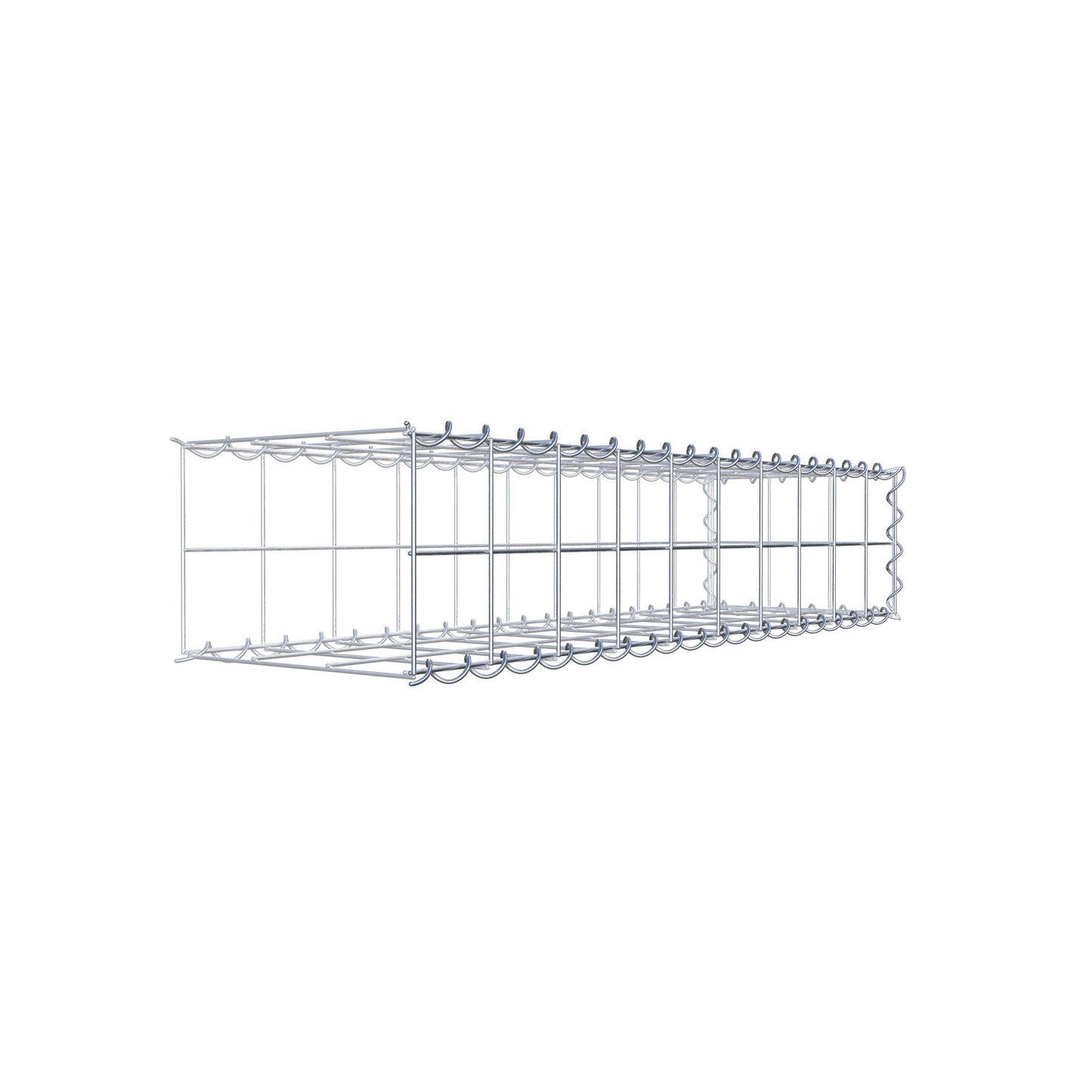 Add-on schanskorf type 2 100 cm x 20 cm x 30 cm (L x H x D), maaswijdte 10 cm x 10 cm, spiraalvormig