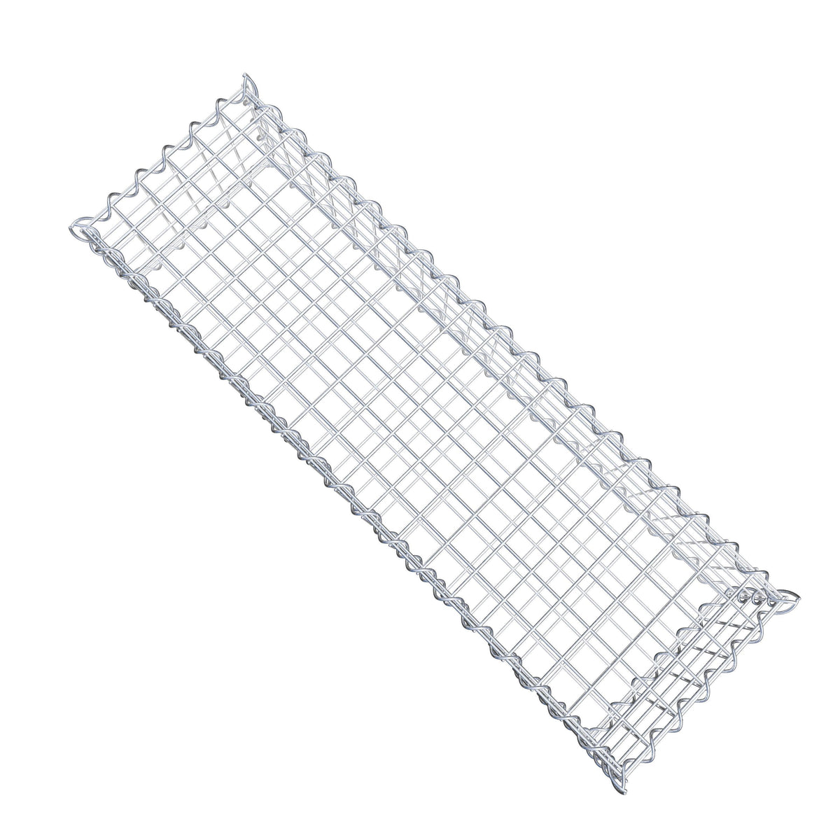 Schanskorf 100 cm x 20 cm x 30 cm (L x H x D), maaswijdte 5 cm x 5 cm, spiraalvormig