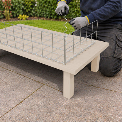 Gabion 100 cm x 20 cm x 50 cm (L x H x P), mailles 10 cm x 10 cm, spirale