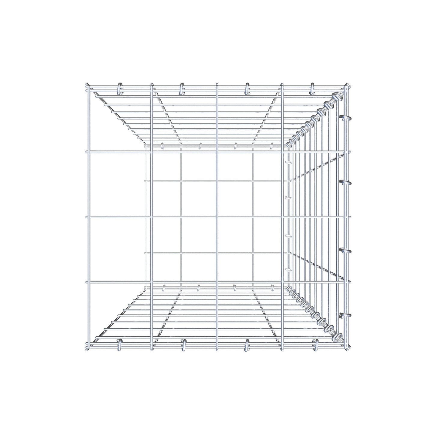 Opzetpaal type 2 100 cm x 40 cm x 40 cm (L x H x D), maaswijdte 10 cm x 10 cm, C-ring