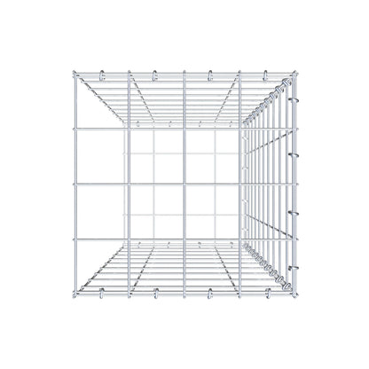 Opzetpaal type 2 100 cm x 40 cm x 40 cm (L x H x D), maaswijdte 10 cm x 10 cm, C-ring
